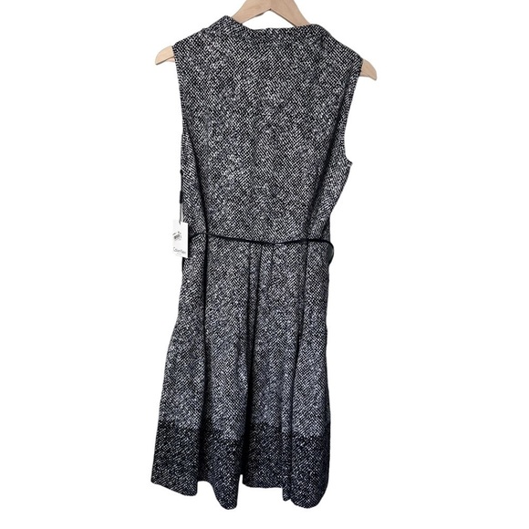 Calvin Klein sleeveless black and white print women's dress size 14 NWT - Picture 7 of 14